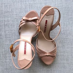 Prada nude sandals